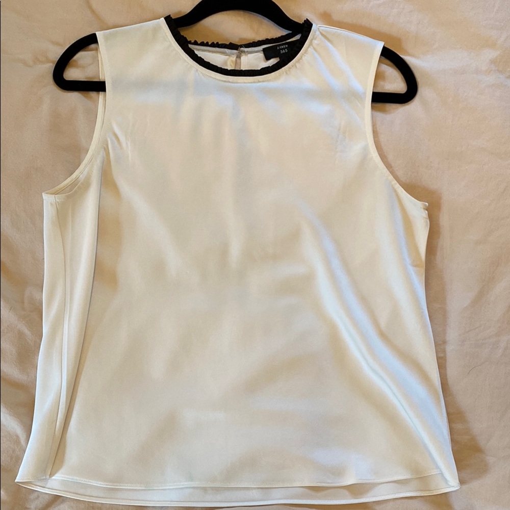 J. Crew White Sleeveless Tank Top